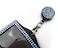 ALL in ONE Rhinestone Lanyard Bling Crystal Necklace Badge Reel Horizontal Card Holder for Business IdKeyBlue