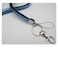 ALL in ONE Rhinestone Lanyard Bling Crystal Necklace Badge Reel Horizontal Card Holder for Business IdKeyBlue