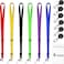AMUU 6 Colors Lanyards Adjustable Extend Length with Vertical ID Badge Holder and Retractable Badge ReelRedYellowBlackGreenPurpleRoyal Blue6 Pack