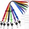 AMUU 6 Colors Lanyards Adjustable Extend Length with Vertical ID Badge Holder and Retractable Badge ReelRedYellowBlackGreenPurpleRoyal Blue6 Pack