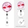 Artscope 3 Pack Crystal Glass Retractable Badge Reel Holder 24 inch Retractable Cord Nurse Badge Clip ID Name Badge Holder with Belt Clip Flamingo A