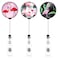 Artscope 3 Pack Crystal Glass Retractable Badge Reel Holder 24 inch Retractable Cord Nurse Badge Clip ID Name Badge Holder with Belt Clip Flamingo A
