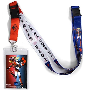Ata-Boy AtaBoy Harley Quinn Lanyard Badge Holder Lanyards for ID Badges DC Comics Gifts Merchandise