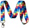 LanyardLanyard Autism Awareness Puzzle Piece Print Lanyard Key Chain Id Badge Holder