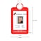 HEYDEFO Badge Holder ID Silicon Card Holder Vertical with Lanyard Neck Strap Heavy Duty ID Card Business Card Offices Supplies Red