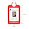 HEYDEFO Badge Holder ID Silicon Card Holder Vertical with Lanyard Neck Strap Heavy Duty ID Card Business Card Offices Supplies Red