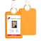 HEYDEFO Badge Holder ID Silicon Card Holder Vertical with Lanyard Neck Strap Heavy Duty ID Card Business Card Offices Supplies Yellow