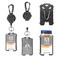 LIYHVPI Badge Holder Retractable Clip 2 Pack Id Badge Card Holders