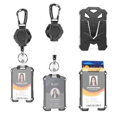LIYHVPI Badge Holder Retractable Clip 2 Pack Id Badge Card Holders