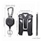 COOKOOKY Badge Holder Retractable Clip Heavy Duty Carabiner Badge Reel Keychain with Lanyard ID Cards Holder Cool Tactical ID Holder