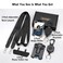 COOKOOKY Badge Holder Retractable Clip Heavy Duty Carabiner Badge Reel Keychain with Lanyard ID Cards Holder Cool Tactical ID Holder