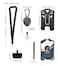 COOKOOKY Badge Holder Retractable Clip Heavy Duty Carabiner Badge Reel Keychain with Lanyard ID Cards Holder Cool Tactical ID Holder