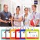HiCycle2 Badge Holder Silicone Horizontal ID Badge Card Holder with Lanyard Neck Strap Heavy Duty ID Card Business Card Offices Supplies Grey