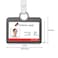 HiCycle2 Badge Holder Silicone Horizontal ID Badge Card Holder with Lanyard Neck Strap Heavy Duty ID Card Business Card Offices Supplies Grey