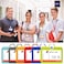 HiCycle2 Badge Holder Silicone Horizontal ID Badge Card Holder with Lanyard Neck Strap Heavy Duty ID Card Business Card Offices Supplies Light Blue