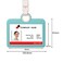 HiCycle2 Badge Holder Silicone Horizontal ID Badge Card Holder with Lanyard Neck Strap Heavy Duty ID Card Business Card Offices Supplies Light Blue