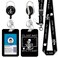 Immaturus Badge Holder with Detachable Keychain Lanyard Funny Skull Teacher Lanyards for id Badges Human Skeleton Retractable Badge Reel with Vertical ID Protector Bage Clips