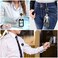 Immaturus Badge Holder with Detachable Keychain Lanyard Funny Skull Teacher Lanyards for id Badges Human Skeleton Retractable Badge Reel with Vertical ID Protector Bage Clips