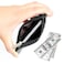 Life-Mate Badge Holder with Zipper LifeMate PU Leather ID Badge Card Holder Wallet Case with 5 Card Slots Zipper Pocket 19 Polyester Neck Lanyard Heavy Duty Metal Retractable Badge Reel Gray
