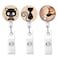 Knocent Badge Reel Cute Pattern Retractable Badge Holder with Alligator Clip Nurse Name Decorative Badge Clip on ID Card Holders Cute Cats Dog