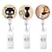 Knocent Badge Reel Cute Pattern Retractable Badge Holder with Alligator Clip Nurse Name Decorative Badge Clip on ID Card Holders Cute Cats Dog
