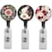 Bosketo Badge Reel Retractable Badge Holder Carabiner with Alligator Clip On ID Card Holders Amazing Floral 3pack