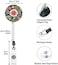Bosketo Badge Reel Retractable Badge Holder Carabiner with Alligator Clip On ID Card Holders Amazing Floral 3pack