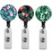 Bosketo Badge Reel Retractable Badge Holder Carabiner with Alligator Clip On ID Card Holders Green Life 3pack