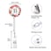 HEVITDA Badge Reel Retractable ID Card Badge Holder with Alligator Clip Name Nurse Decorative Badge Reel Clip on Card Holders Floral Wreath Letter B