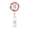 HEVITDA Badge Reel Retractable ID Card Badge Holder with Alligator Clip Name Nurse Decorative Badge Reel Clip on Card Holders Floral Wreath Letter B