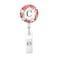 HEVITDA Badge Reel Retractable ID Card Badge Holder with Alligator Clip Name Nurse Decorative Badge Reel Clip on Card Holders Floral Wreath Letter C