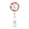 HEVITDA Badge Reel Retractable ID Card Badge Holder with Alligator Clip Name Nurse Decorative Badge Reel Clip on Card Holders Floral Wreath Letter L
