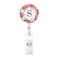 HEVITDA Badge Reel Retractable ID Card Badge Holder with Alligator Clip Name Nurse Decorative Badge Reel Clip on Card Holders Floral Wreath Letter S