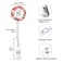 HEVITDA Badge Reel Retractable ID Card Badge Holder with Alligator Clip Name Nurse Decorative Badge Reel Clip on Card Holders Floral Wreath Letter S