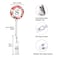 HEVITDA Badge Reel Retractable ID Card Badge Holder with Alligator Clip Name Nurse Decorative Badge Reel Clip on Card Holders Floral Wreath Letter S