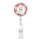 HEVITDA Badge Reel Retractable ID Card Badge Holder with Alligator Clip Name Nurse Decorative Badge Reel Clip on Card Holders Floral Wreath Letter S