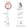 HEVITDA Badge Reel Retractable ID Card Badge Holder with Alligator Clip Name Nurse Decorative Badge Reel Clip on Card Holders Floral Wreath Letter T