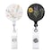 COUKASO Badge Reel Retractable Nurse Badge Holder Cute Name Decorative Badge Reels with Clip on ID Card Holders 2 Pack Wild Blooms