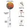 COUKASO Badge Reel Retractable Nurse Badge Holder Cute Name Decorative Badge Reels with Clip on ID Card Holders 5 Pack Mountain Sky Sun