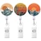 BILLTEFUL Badge Reel Retractable Nurse Badge Holder with Alligator Clip ID Name Card Badge Clip for Office Student Doctor Nurse 3pack Sunset
