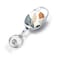 TJIHACNGE Badge Reels RetractableDouble Sided Color Print Pattern Retractable Badge Holderswith Retractable Keychain Badge Clip and Key RingDurable Nylon Retractable RopeBohemian Leaf