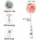 Bedocia Nurse Badge Reel Retractable Cute Pressed Dried Flower Resin Retractable ID Badge Holders for Nurses Christmas Stocking Stuffers Light Pink