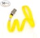 Bird Fiy 50 Pcs Lanyard Bulldog Clip 32inch Flat Braid Neck Lanyard for Id Cardsbadges Yellow