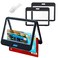 BOKOVNGEE 3pack Horizontal ID Badge Holder DoubleSided Transparent Name Tag Holder Waterproof Heavy Duty Id Card Holder for Office School ID Credit Cards Exhibition Cards Black