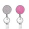 Boutilon Retractable Badge Holder Retractable Badge ReelsLightweight Plastic Badge Reel Card Holder with Key Ring Backing Belt Clip for NurseVolunteerTeacherStudentGlitter Pink Silver 2pack