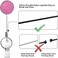Boutilon Retractable Badge Holder Retractable Badge ReelsLightweight Plastic Badge Reel Card Holder with Key Ring Backing Belt Clip for NurseVolunteerTeacherStudentGlitter Pink Silver 2pack