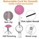 Boutilon Retractable Badge Holder Retractable Badge ReelsLightweight Plastic Badge Reel Card Holder with Key Ring Backing Belt Clip for NurseVolunteerTeacherStudentGlitter Pink Silver 2pack