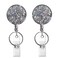 Boutilon Retractable Badge Holder Retractable Badge ReelsLightweight Plastic Badge Reel Card Holder with Key Ring Backing Belt Clip for NurseVolunteerTeacherStudentGlitter Silver 2pack
