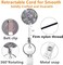 Boutilon Retractable Badge Holder Retractable Badge ReelsLightweight Plastic Badge Reel Card Holder with Key Ring Backing Belt Clip for NurseVolunteerTeacherStudentGlitter Silver 2pack