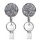 Boutilon Retractable Badge Holder Retractable Badge ReelsLightweight Plastic Badge Reel Card Holder with Key Ring Backing Belt Clip for NurseVolunteerTeacherStudentGlitter Silver 2pack